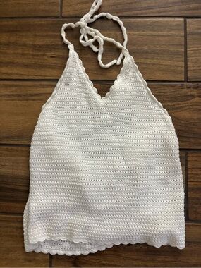 Lilly Pulitzer White Crochet Halter Dress/Top